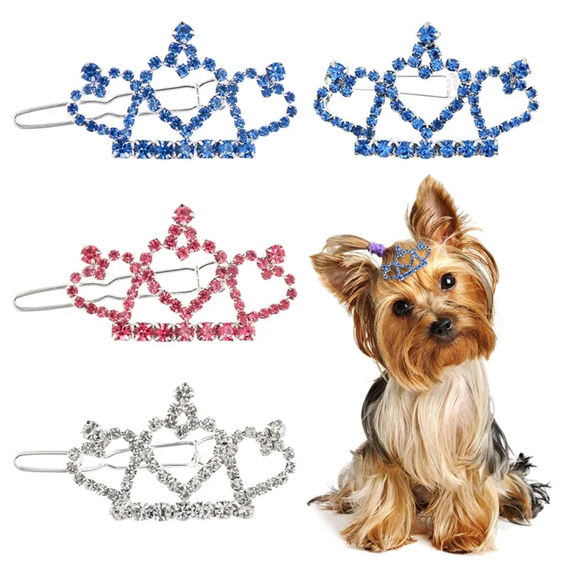 Pet Supplies York - Bling Delicate Crystal Dog Hairpin Rhinestone