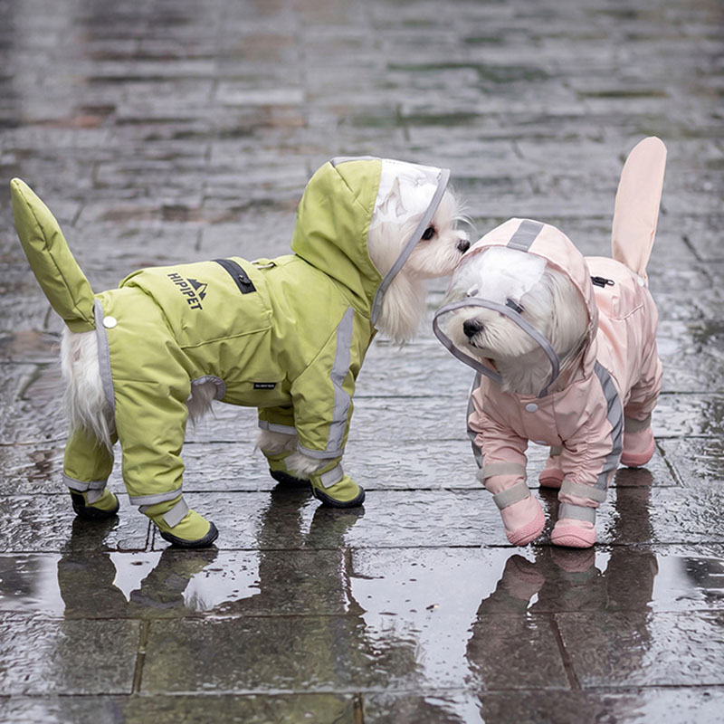 Dog Raincoat - Waterproof Dog Raincoat Clear Transparent Hood