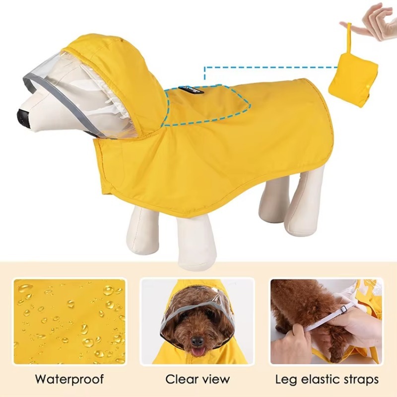 Custom Printed Reflective Dog  - đánh giá và giá Dog Raincoat