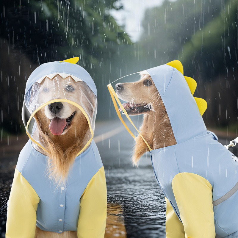 Large Dog Dinosaur Raincoat Go - đánh giá và giá Dog Raincoat
