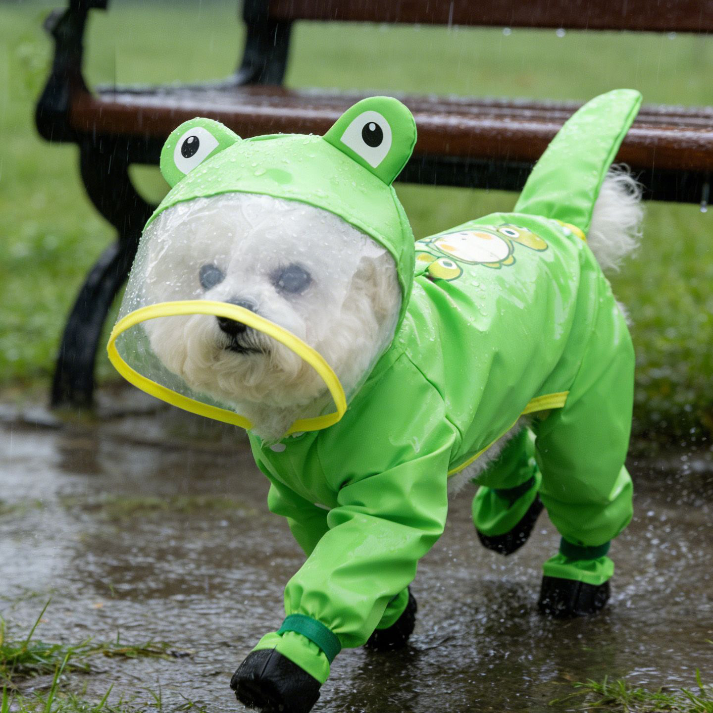 Four Leg Full Coverage Waterpr - đánh giá và giá Dog Raincoat