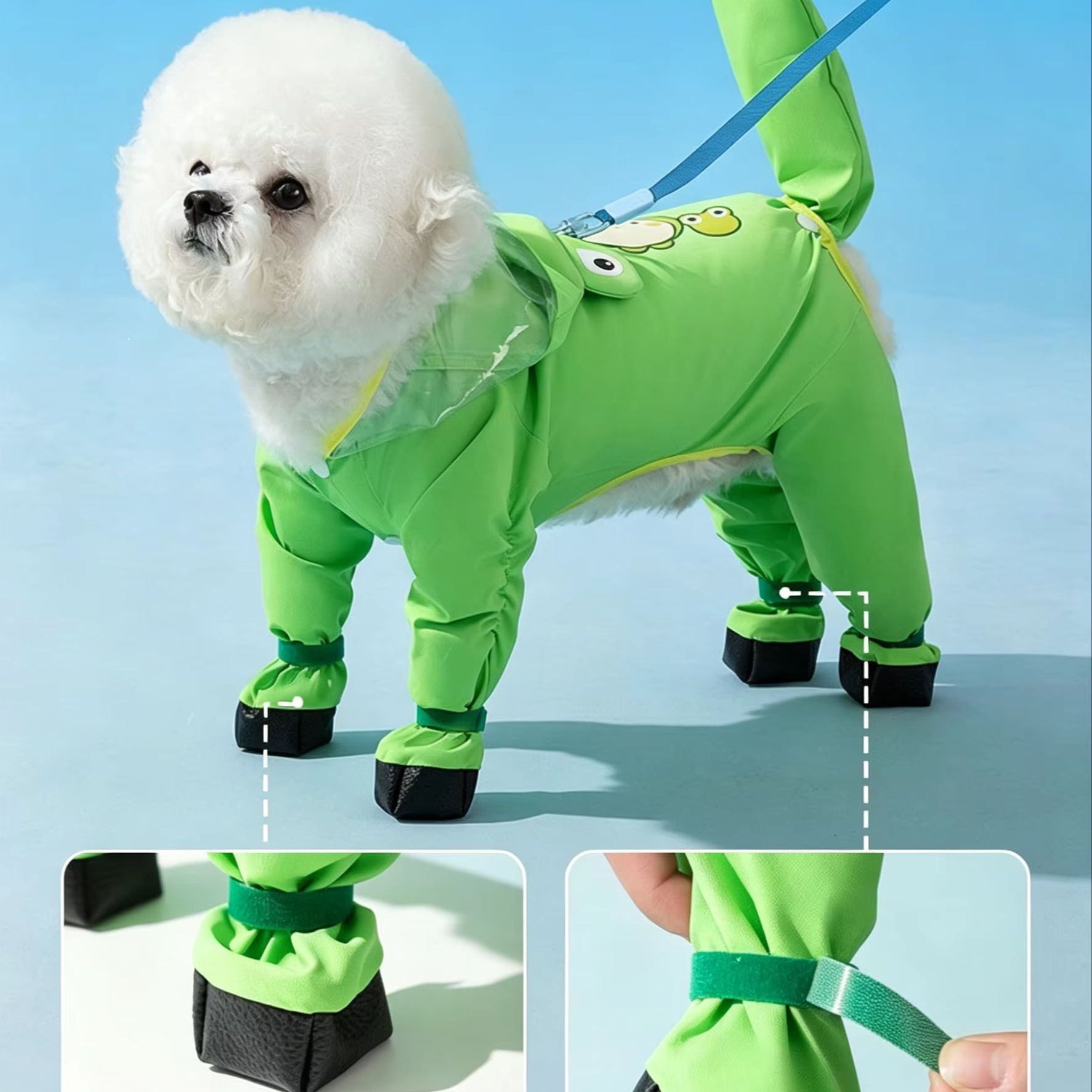 Four Leg Full Coverage Waterpr - đánh giá và giá Dog Raincoat