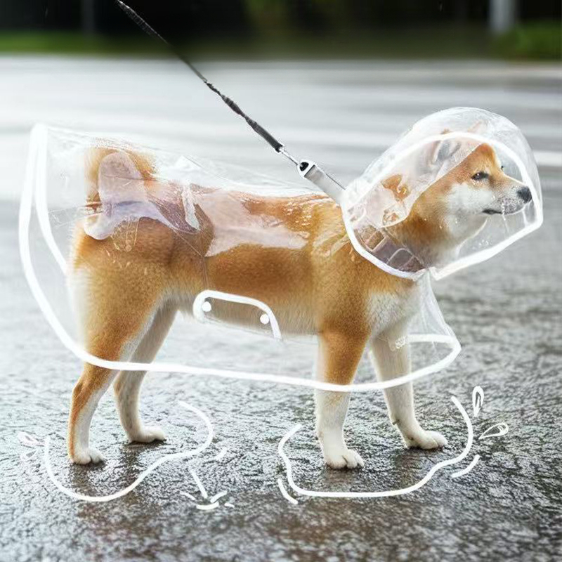 XS-8XL Pet Raincoat Transparen - đánh giá và giá Dog Raincoat